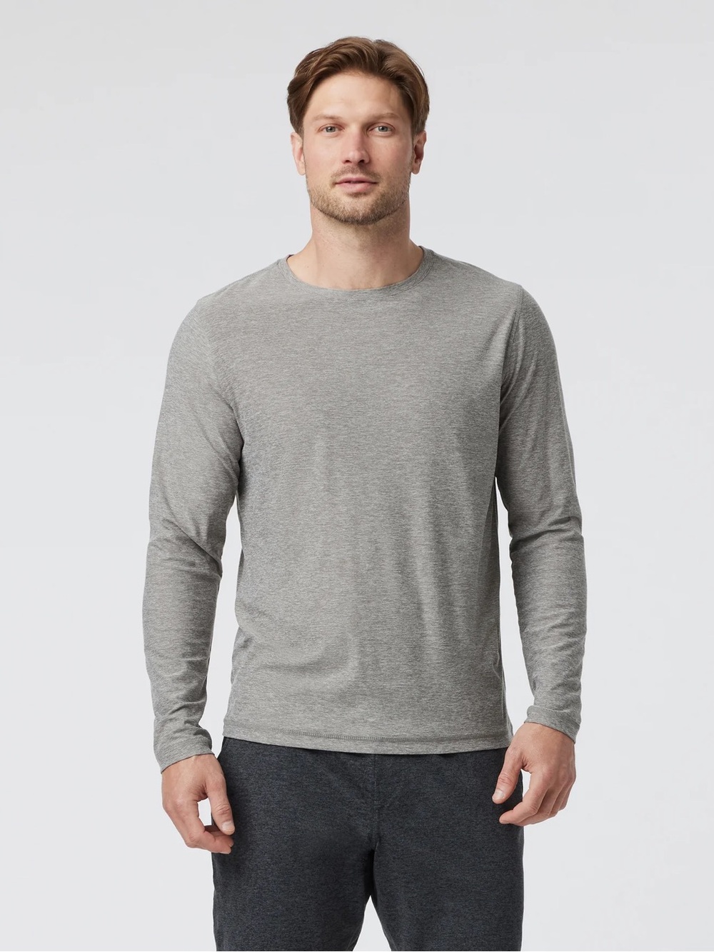 Men's Vuori Long Sleeve Strato Tech Tee - Gray